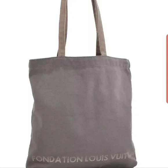 Louis Vuitton Fondation Exclusive Shoulder Tote Bag Canvas Gray - Picture 9 of 14